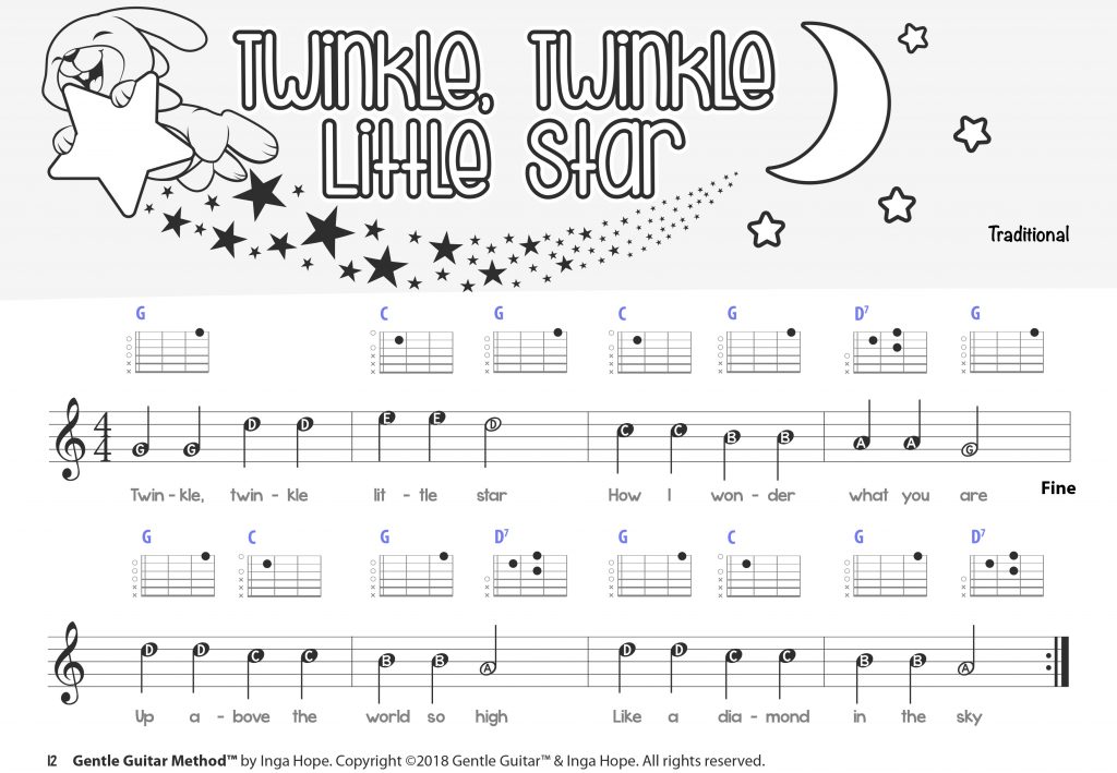 Kids Learn to play guitar notes with easy songs