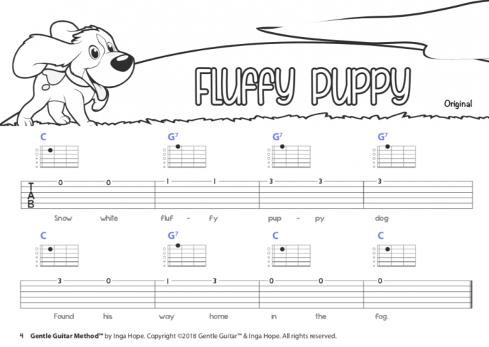 SONGBOOK 1 eBook (PDF)<br/>(Ages 9-12+ )<br/> TAB Notation - Image 2