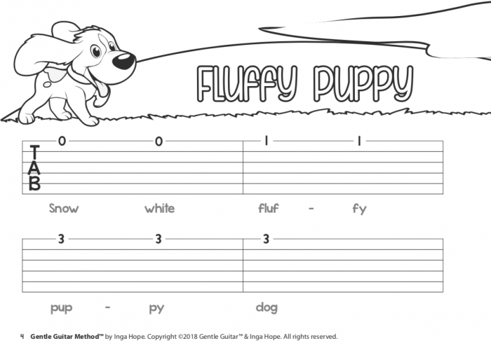 SONGBOOK 1 eBook (PDF)<br/>(Ages 5-8 )<br/> TAB Notation - Image 2