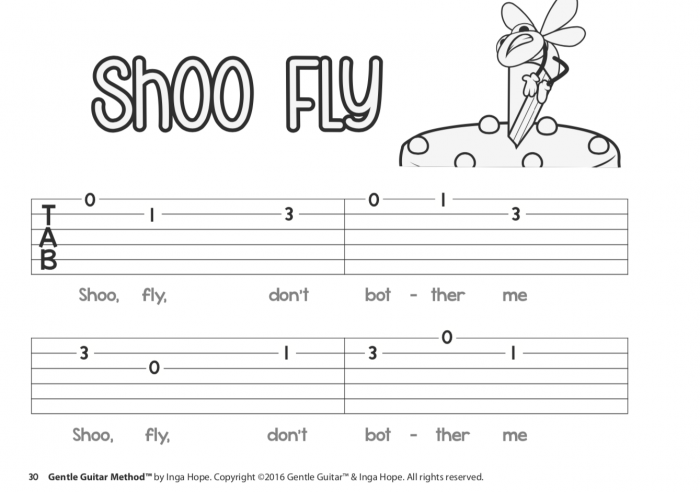 SONGBOOK 1 eBook (PDF)<br/>(Ages 5-8 )<br/> TAB Notation - Image 4
