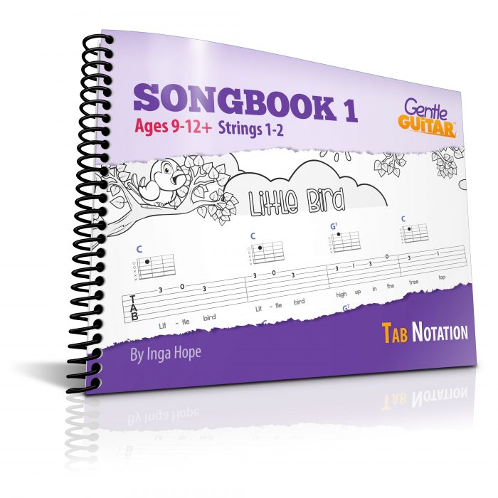 SONGBOOK 1 eBook (PDF)<br/>(Ages 9-12+ )<br/> TAB Notation